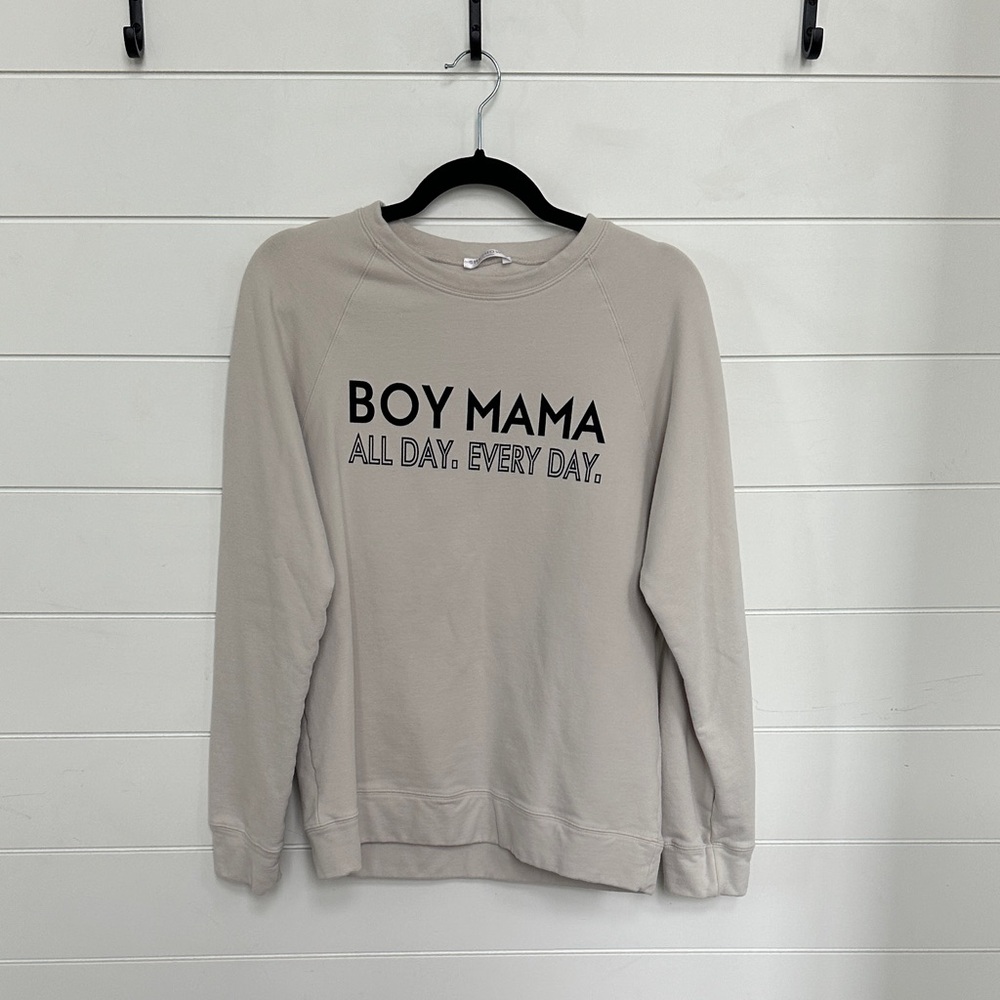Boy Mama Beige Sweater